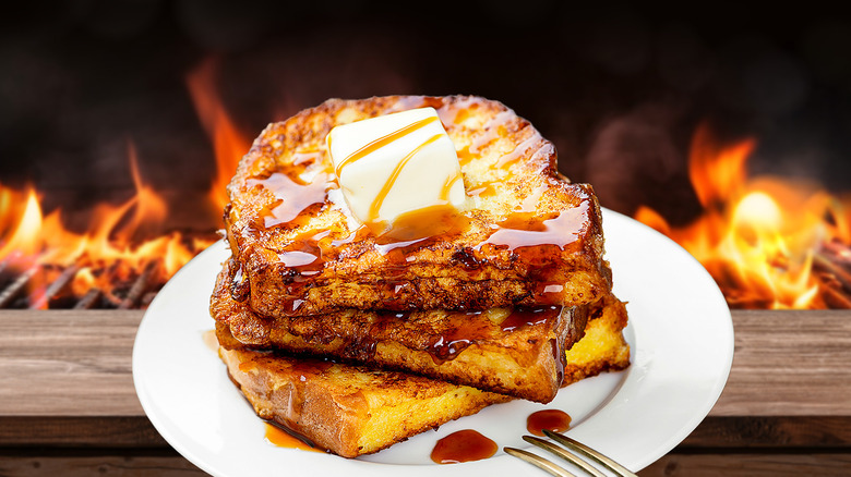 grilled French toasted with fruit