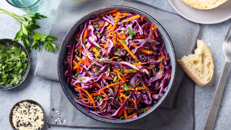 Shredded cabbage salad