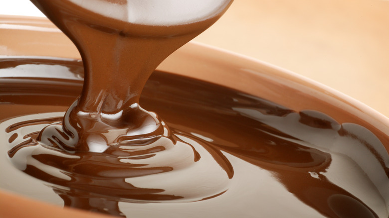 melted chocolate in bowl