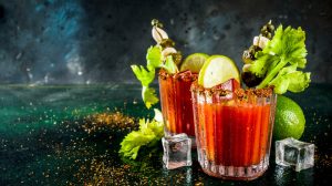 bloody mary cocktail with spices