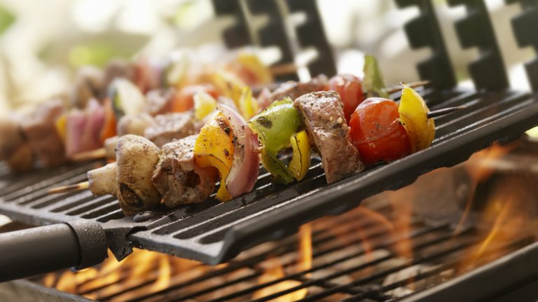 vegetables on grill